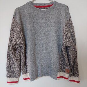 Roots Cabin two-tone sweater in a cotton/recycled polyester blend Women's M.